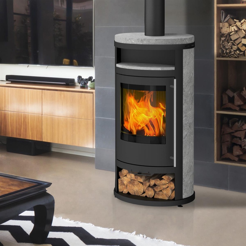 [237953] Salado Compact 6kW Stahl schwarz/ Serpentin