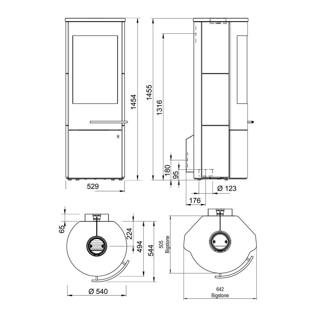 [O23597y2100] Tacora Compact Keramik Sonderglasur, mit Stangengriff