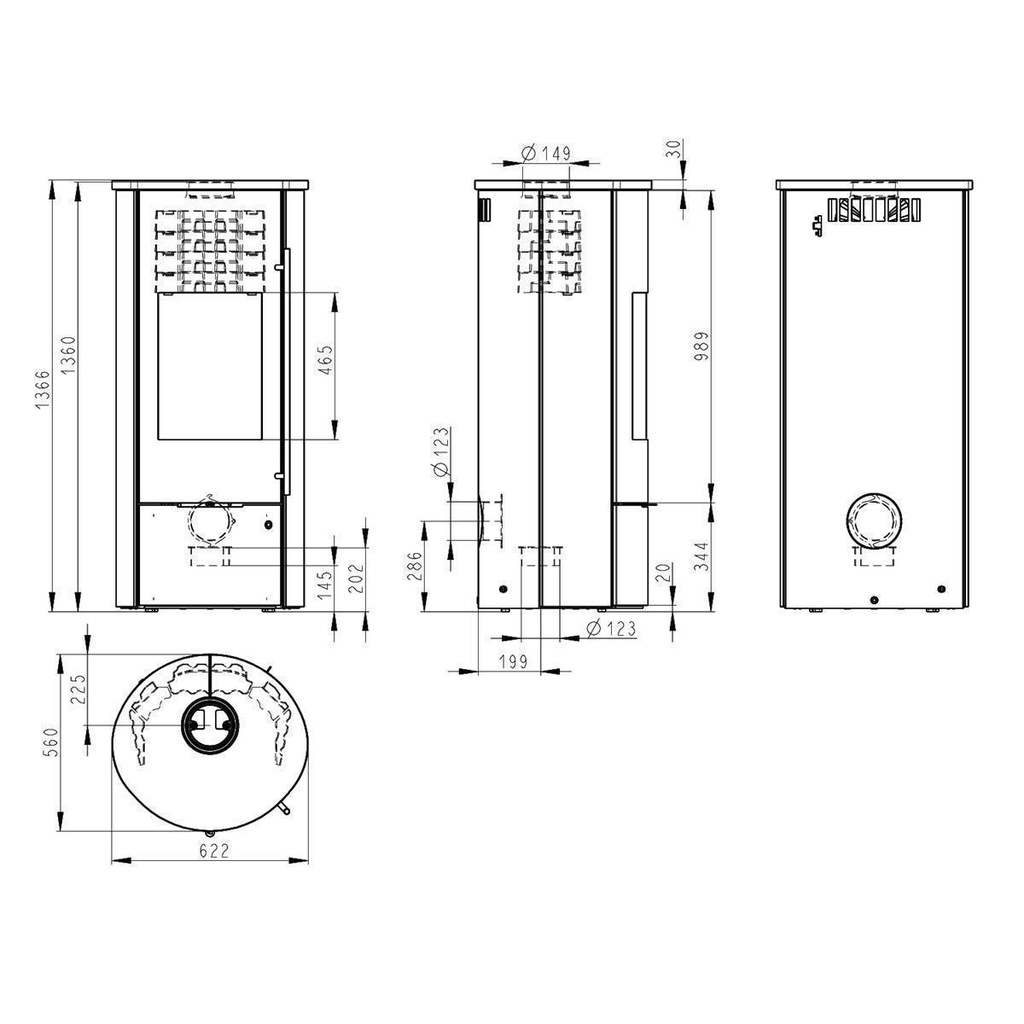 [O23766x] Tolima PowerSystem II Compact Stahl schwarz/ Keramik Sonderglasur