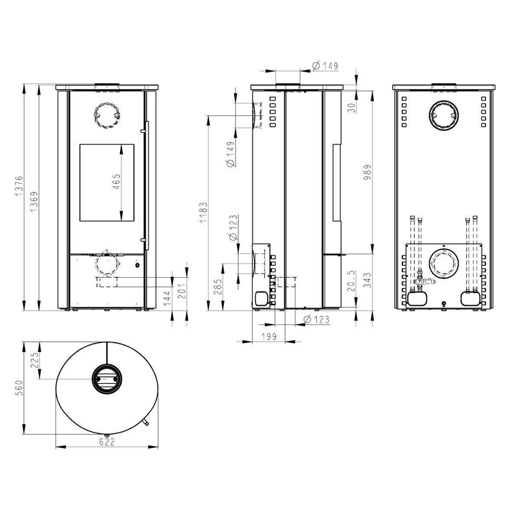 [O23758x] Tolima Aqua II Compact Stahl schwarz/ Keramik Sonderglasur