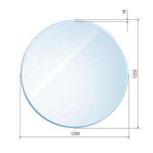 [B40016] Glasbodenplatte Kreis 2 inkl. Facette           1250 x 1250 mm