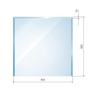 [B40004] Glasbodenplatte Quadrat 2 inkl. Facette        800 x 800 mm