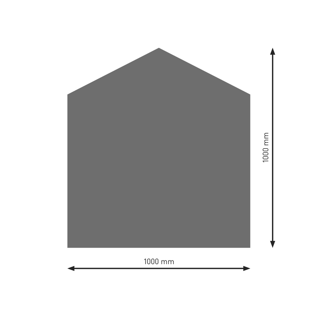 [PU047-1B4-gg] Bodenplatte B4 gussgrau (1) 5-Eck  1000 x1000mm