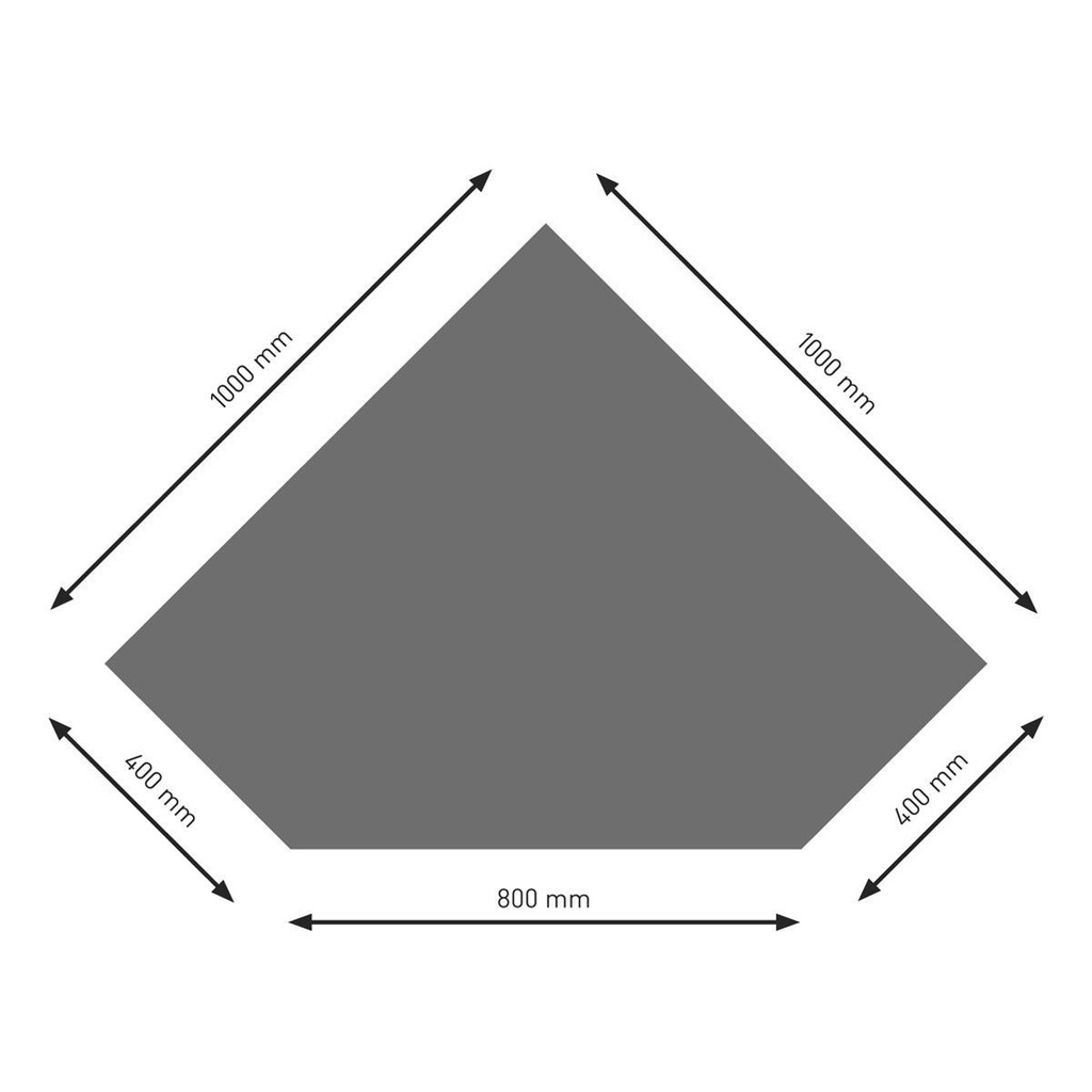 [PU055-1B5-gg] Bodenplatte B5 gussgrau (1)  Diamant  1000x1000mm