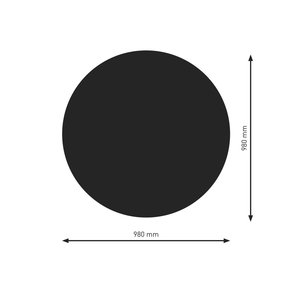 [PU076-2B8-sw] Bodenplatte B8 schwarz (2) Kreis  980mm