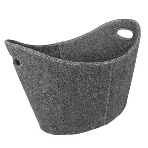 [21.02.667.2] Filzkorb Grau Oval, XL