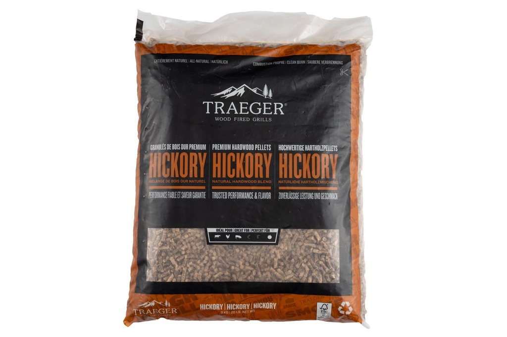 [PEL345] PELLETS HICKORY, 9 KG BEUTEL -FSC