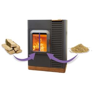 [805001] Austroflamm Mo Duo Kombiofen Pellet & Scheitholz