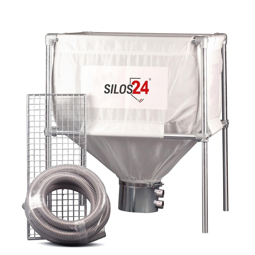 [101611x] Pelletsilo Mini silos24 inkl. Absaugtopf, Schutzgitter, Deckel und 20m Schlauch