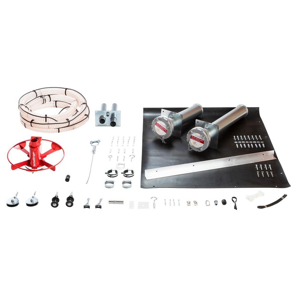 [103336] SET: Sonnen-Pellet Maulwurf Classic HZ (Handhebezug) inkl. Prallschutzmatte und Befüllset – 45° Winkel