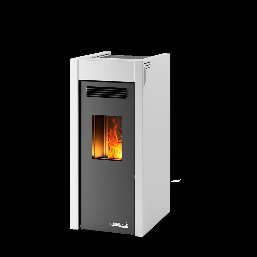 [GRE50G-B10] Dielle Grecale (50 · 6,6 kW, Glas, B10 Stahl Schwarz)