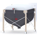 UV-beständiges Pelletsilo mit Holzgestell
