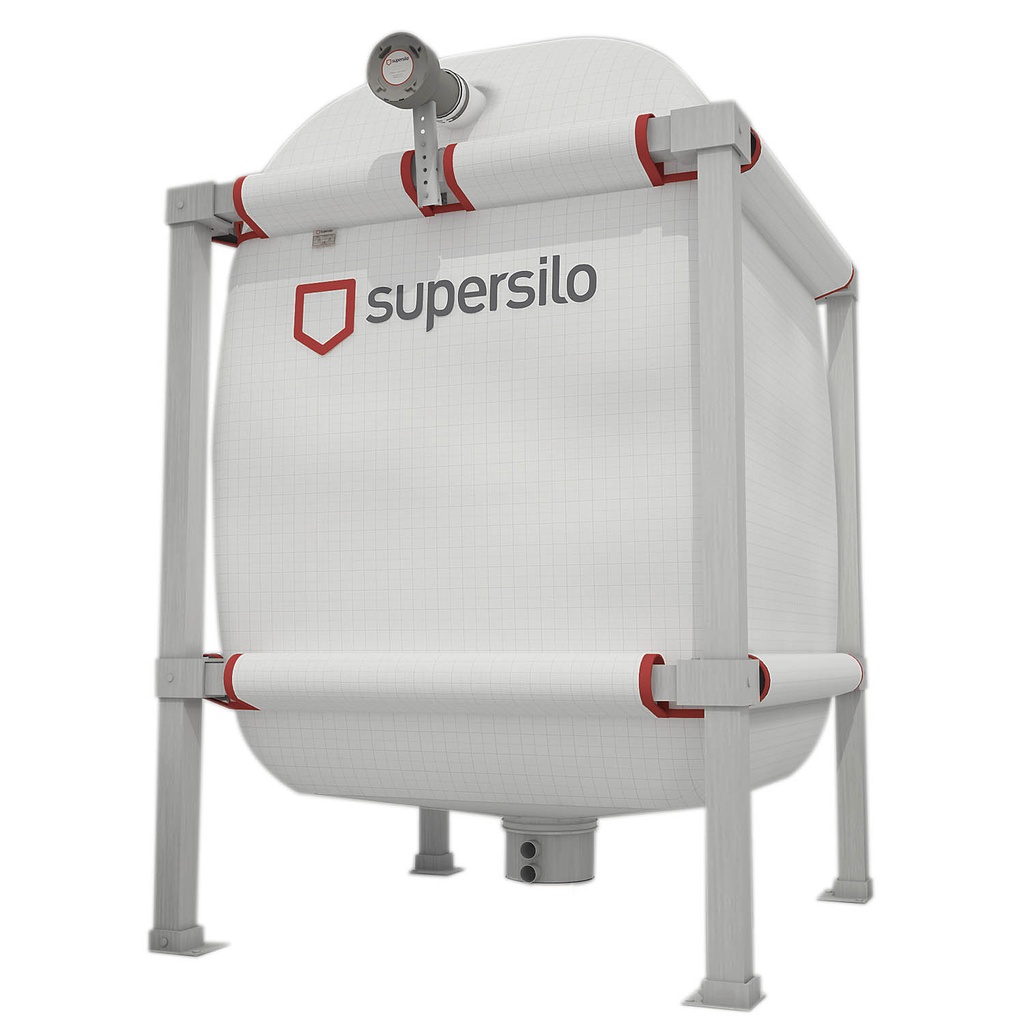 [PL-1764] supersilo Megasilo mit Vibrations-Saugentnahme (160 x 160 cm / 190 - 240 cm)
