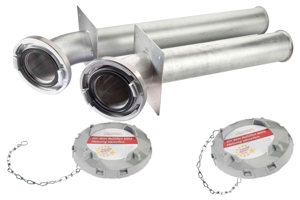 [PL-2599] Pellet-Befüllset 700/500 im 45°-Winkel mit Wandflanschplatte