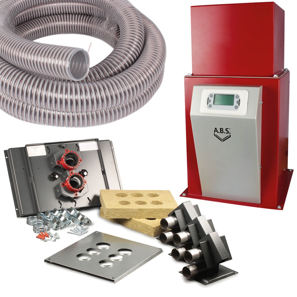 [PL-5686] Set: Pelletsauger VACUPELLET mit Umschalteinheit und 3 Saugsonden (kurze Stutzen / 20 m)