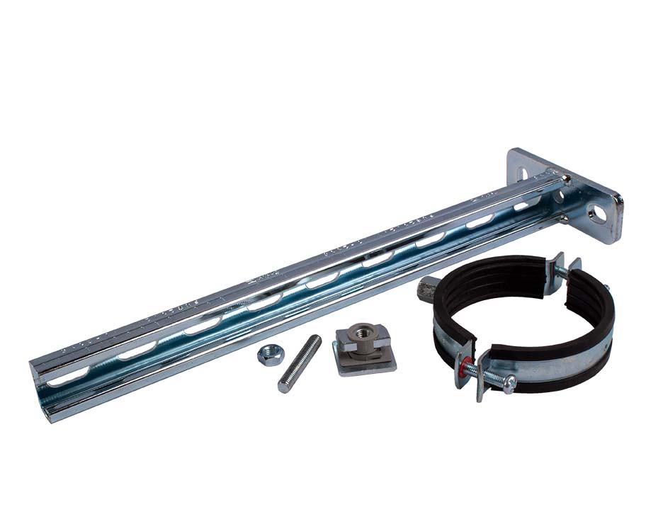 [PL-5953] Montage-Set: Auslegerkonsole 450 mm mit 1 Massivrohrschelle