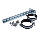 Montage-Set: Auslegerkonsole 450 mm mit 2 Massivrohrschellen