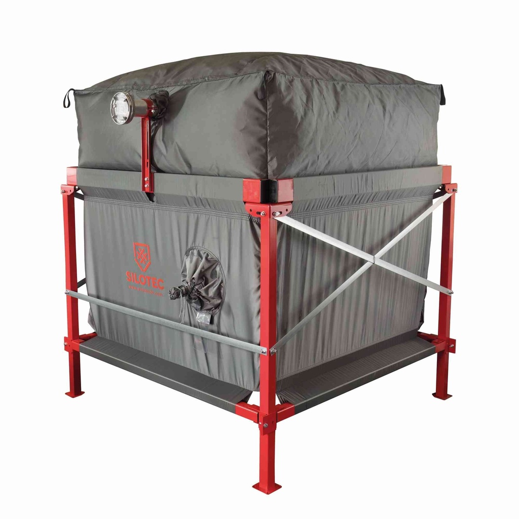 [PL-6668] Silotec Pelletsilo Volummax VM, quadratisch, mit Vibrationstopf (117 x 117 cm / 1,80 - 2,15 m)